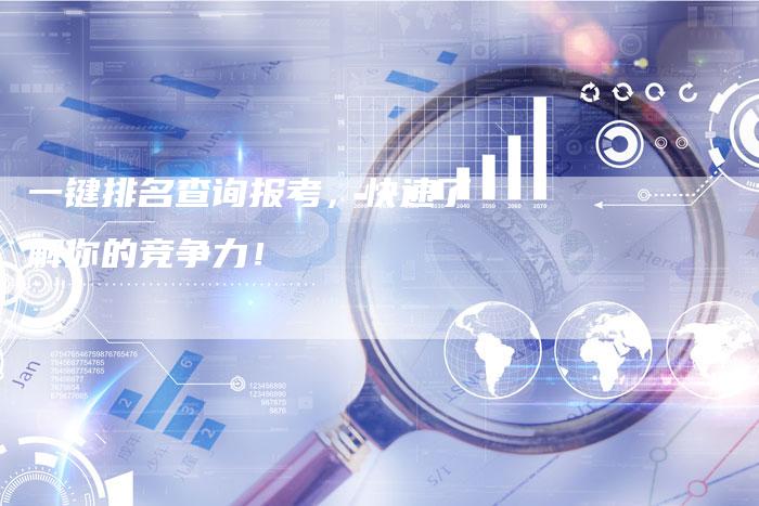 一键排名查询报考，快速了解你的竞争力！