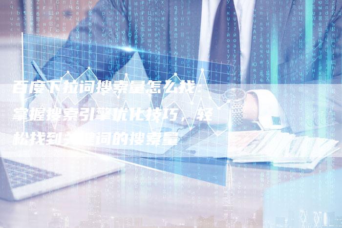 百度下拉词搜索量怎么找：掌握搜索引擎优化技巧，轻松找到关键词的搜索量