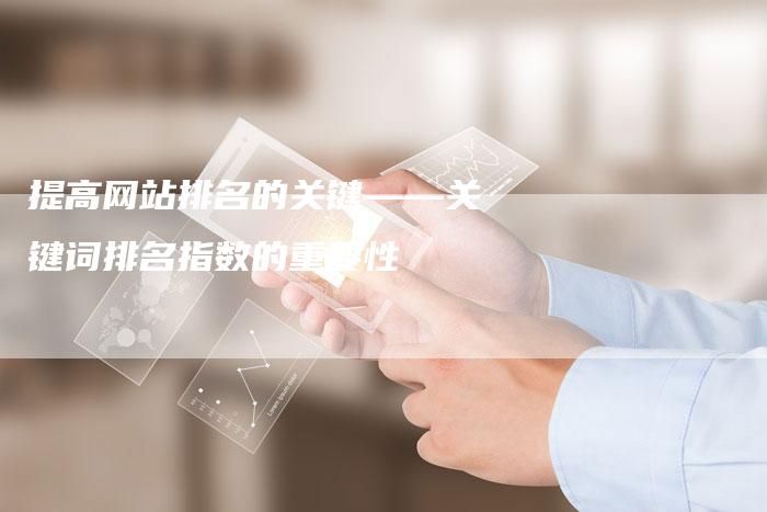 提高网站排名的关键——关键词排名指数的重要性