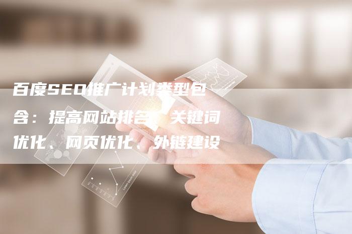 百度SEO推广计划类型包含：提高网站排名、关键词优化、网页优化、外链建设