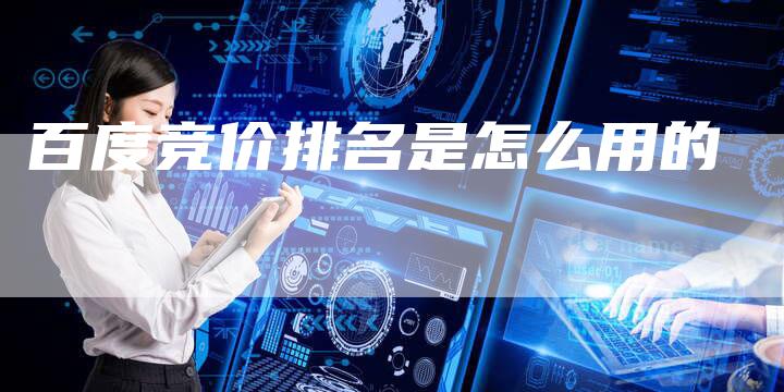 百度竞价排名是怎么用的