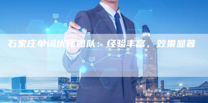 石家庄单词优化团队：经验丰富，效果显著