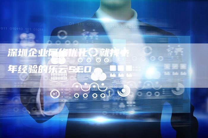 深圳企业网络优化，就找十年经验的乐云SEO