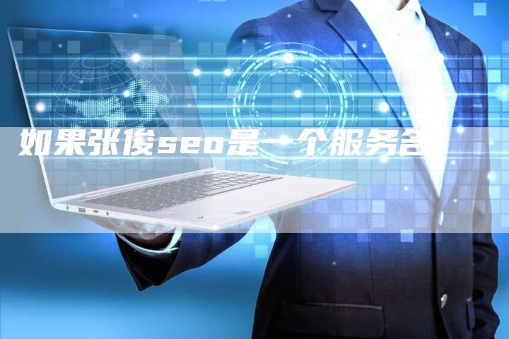 如果张俊seo是一个服务名