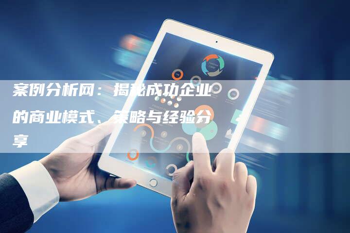 案例分析网：揭秘成功企业的商业模式、策略与经验分享