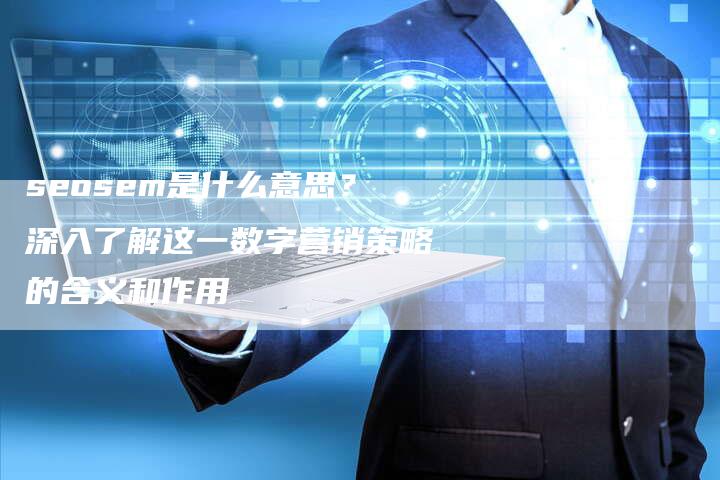 seosem是什么意思？深入了解这一数字营销策略的含义和作用
