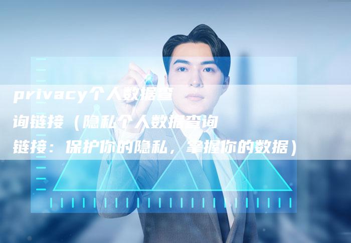 privacy个人数据查询链接（隐私个人数据查询链接：保护你的隐私，掌握你的数据）