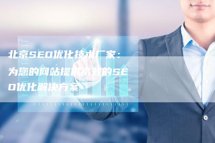 北京SEO优化技术厂家：为您的网站提供高效的SEO优化解决方案