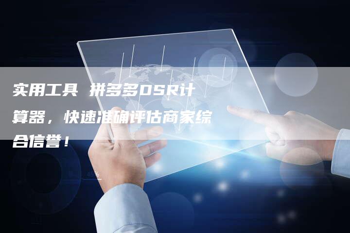 实用工具 拼多多DSR计算器，快速准确评估商家综合信誉！