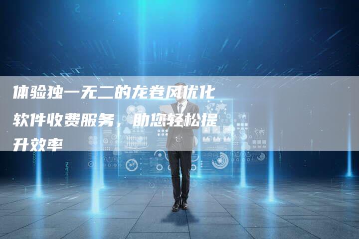 体验独一无二的龙卷风优化软件收费服务，助您轻松提升效率